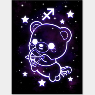 Sagittarius kawaii zodiac sign Posters and Art