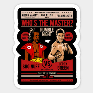 Who's the Master (black tee) Sticker