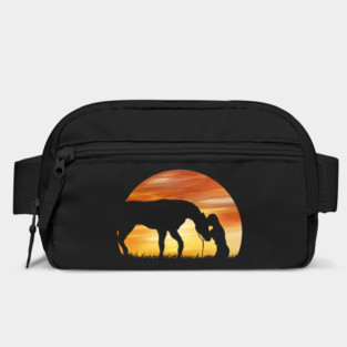 Horse Love Sundown Shadow Girl with Horse Bag