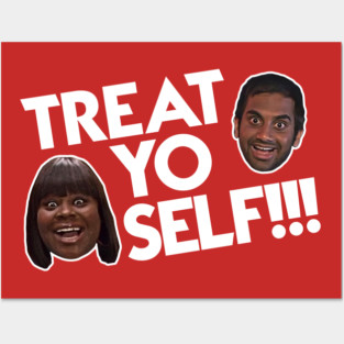TREAT YO SELF! Parks and Rec Fan Design Posters and Art