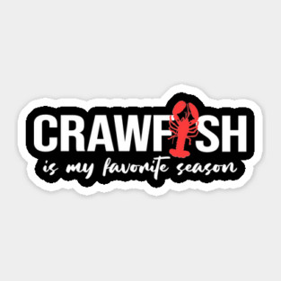 Crawfish Is My Favorite Season Leopard Funny Cajun Lobster Sticker