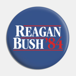 Vintage Reagan Bush 84 presidential campaign blue Pin