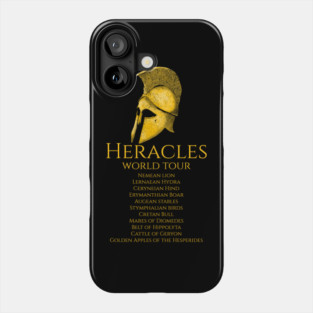 Heracles World Tour - Ancient Greek Helmet - Mythology Phone Case
