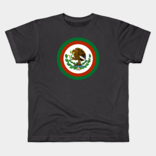 Mexico Flag Circle Logo Roundel Kids T-Shirt