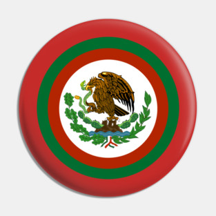 Mexico Flag Circle Logo Roundel Pin