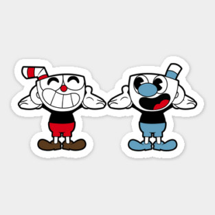 Happy Cuphead and Mugman Sticker