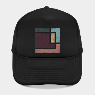 Abstract Geometry with Earth Tones Hat