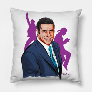 John Travolta - An illustration by Paul Cemmick Pillow