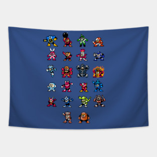 Robot Masters Megaman Tapestry