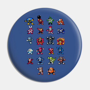 Robot Masters Megaman Pin