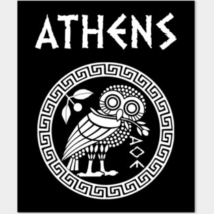 Athens Athenian Owl Symbol of Goddess Athena Posters and Art
