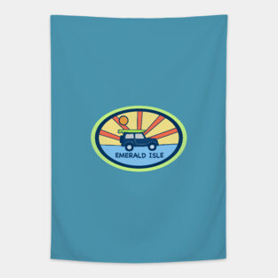 Emerald Isle NC Beach Day Tapestry