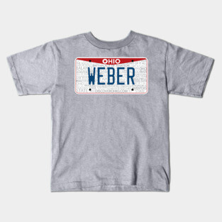 State of Ohio custom Weber vanity license plate Kids T-Shirt