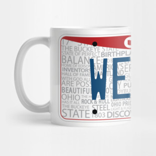 State of Ohio custom Weber vanity license plate Mug