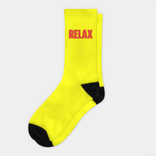 Relax Big Red Text Socks