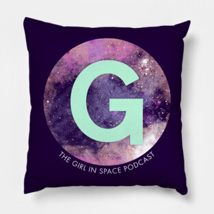 Girl in Space Logo Pillow