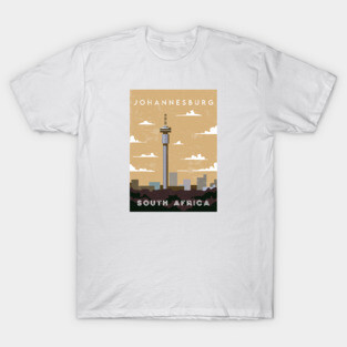 Johannesburg, South Africa. Retro travel poster T-Shirt