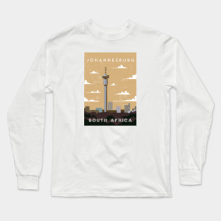 Johannesburg, South Africa. Retro travel poster Long Sleeve T-Shirt