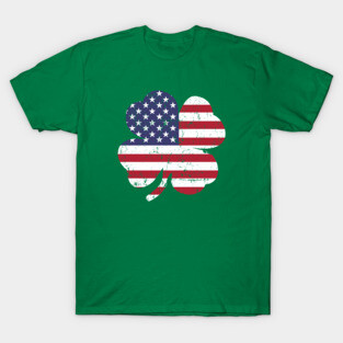 American Flag Shamrock T-Shirt