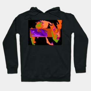 Abstract 3 Black Hoodie