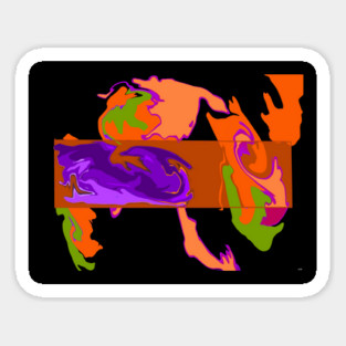 Abstract 3 Black Sticker