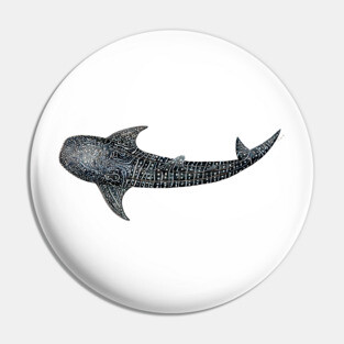 Whale shark Rhincodon typus for divers, animal lovers and fishermen Pin