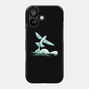 Flying fish fishing sea water angler Phone Case
