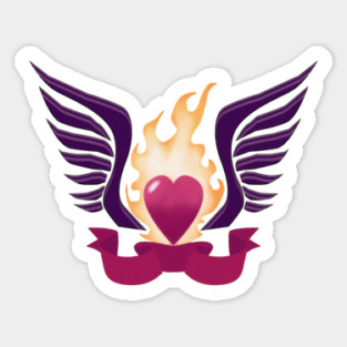 FLAME HEART Sticker