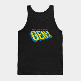 The Uncaring Gen-X - Vintage Distressed Superhero - Comic Book Graphic Logo Tank Top