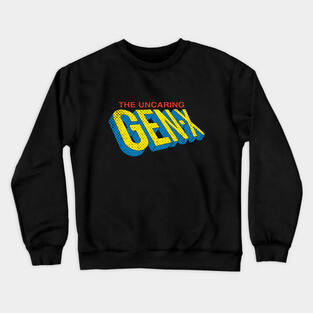 The Uncaring Gen-X - Vintage Distressed Superhero - Comic Book Graphic Logo Crewneck Sweatshirt