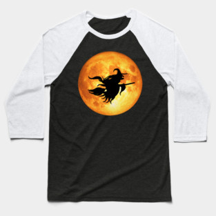 Halloween Witch Moon Baseball T-Shirt