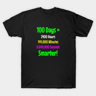 100 Days Smarter T Shirt w Hours, Minutes & Seconds T-Shirt
