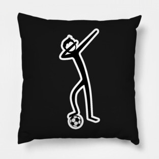 Dabbing Stick Figure - Soccer I Pillow