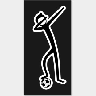Dabbing Stick Figure - Soccer I Posters and Art