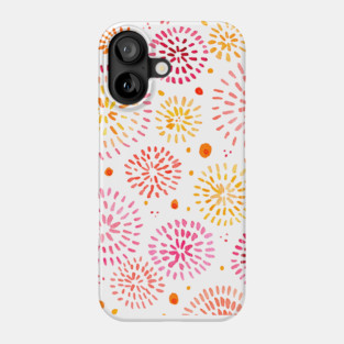 Abstract watercolor sparkles – yellow and orange Phone Case