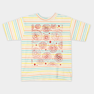 Abstract watercolor sparkles – red Kids T-Shirt