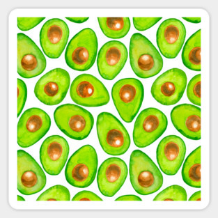 Avocado slices watercolor Sticker
