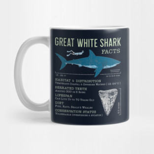 Great White Shark Facts Mug
