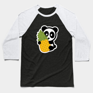 Panda Pineapple Pen Bambu Brand Food Foodie Tropical Dole Plantation Spikey Fresh Sour Sweet Citrus Hawaii Island Baseball T-Shirt