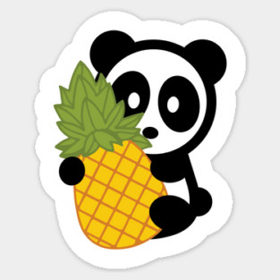 Panda Pineapple Pen Bambu Brand Food Foodie Tropical Dole Plantation Spikey Fresh Sour Sweet Citrus Hawaii Island Sticker