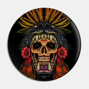 Aztec Warrior Pin