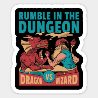 Dragon Arm Wrestling Wizard Sticker