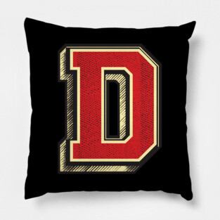 Divine Vintage style Alphabet Letter D ✪ Perfect gift for babies and kids Pillow