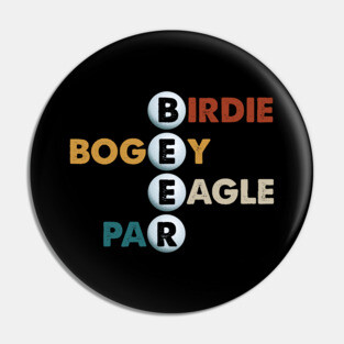 Vintage Birdie Bogey Eagle Par Beer Funny Golf Golfing Golfer Gif Pin