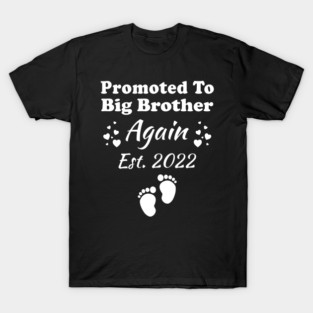 Promoted To Big Brother Again 2022 Pregnancy Announcement T-Shirt
