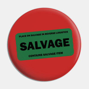 Contains Salvage Item Reverse Logistics Pin