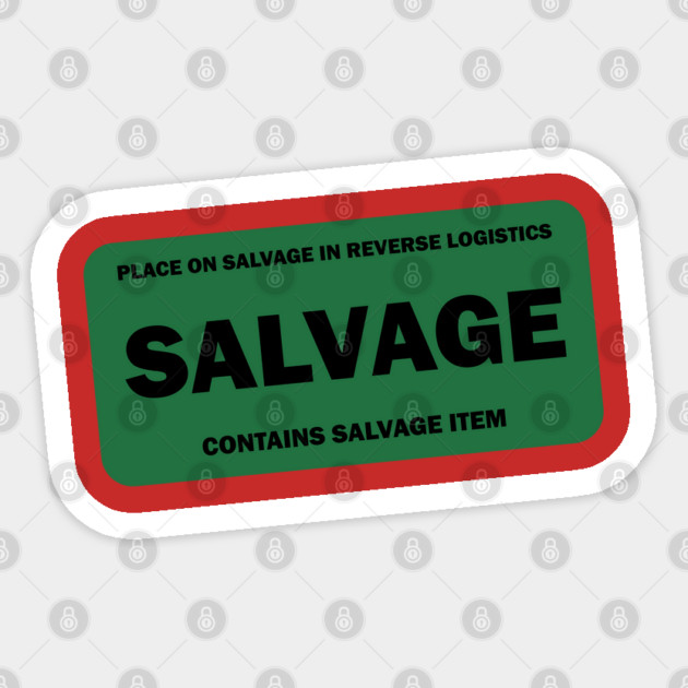 Contains Salvage Item Reverse Logistics Sticker by belownormal