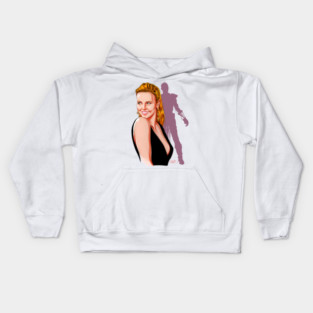 Charlize Theron - An illustration by Paul Cemmick Kids Hoodie