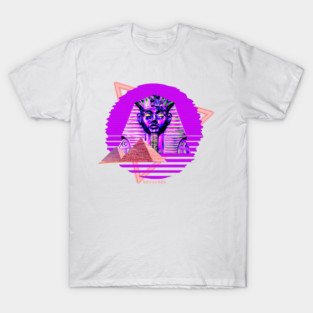 Synthwave Pharaoh Tutankhamun Vaporwave 80s T-Shirt