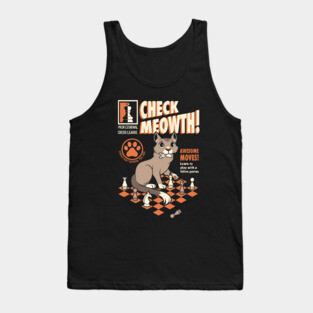 Check-Meowth Cat Chess Tank Top